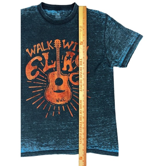 WWE Authentic Blue Walk With Elias Crewneck Short Sleeve Shirt Size L - Picture 5 of 6